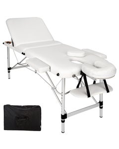 Massagebriks i aluminium med 3 zoner, 5cm polstring + taske