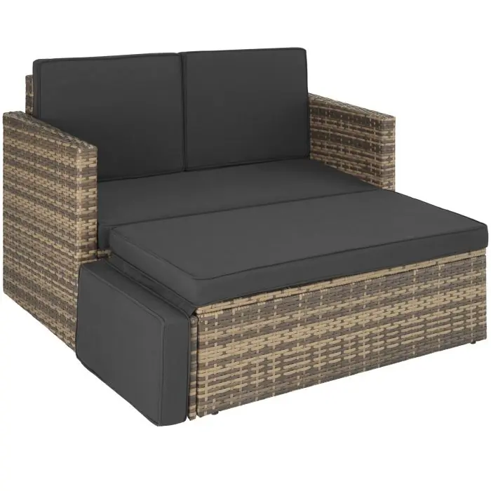 Loungesofa i polyrattan Korfu