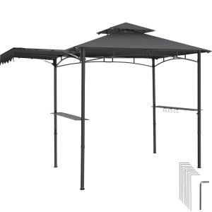 Maracaibo grillpavillon med markise, vejrbestandig, vindsk&aelig;rm