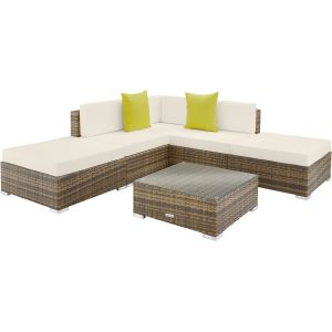 Rattan-lounge med aluminiumsstel, Paris