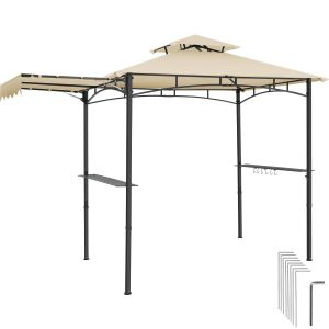 Maracaibo grillpavillon med markise, vejrbestandig, vindsk&aelig;rm